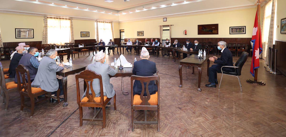 मन्त्रिमण्डलाई पूर्णता दिन सत्ता गठबन्धनका नेताहरूकाे बैठक जारी