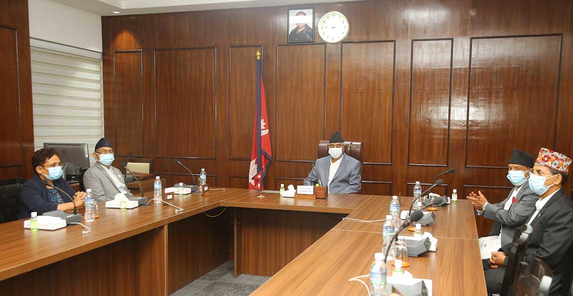 मन्त्रिपरिषद् बैठक : २० प्रतिशतमै दल विभाजन हुनेगरी अध्यादेश जारी गर्न राष्ट्रपतिलाई सिफारिस