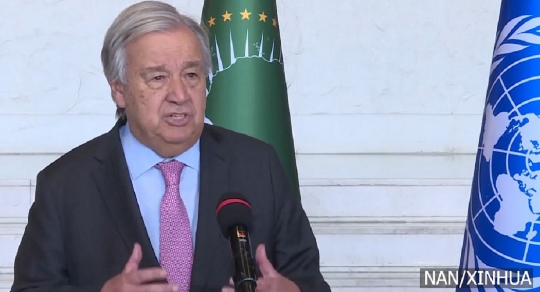 रुस भ्रमणका क्रममा संयुक्त राष्ट्रसङ्घका प्रमुखद्वारा युक्रेनमा शान्तिको आग्रह