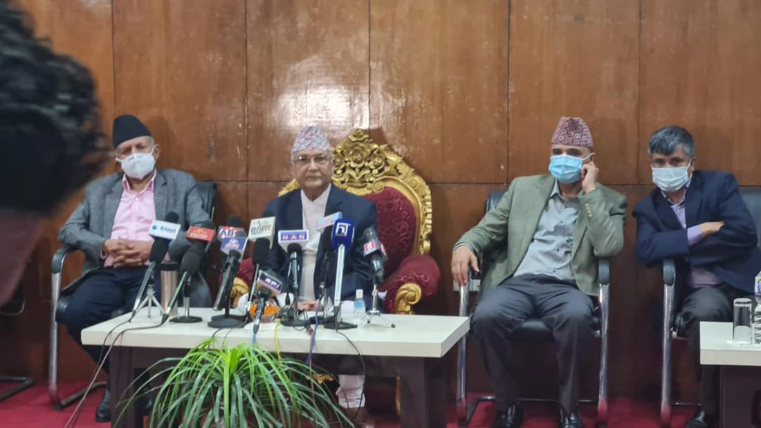 सरकारले संविधान मिच्दा पनि मिडिया चुप छ : ओ‌ली